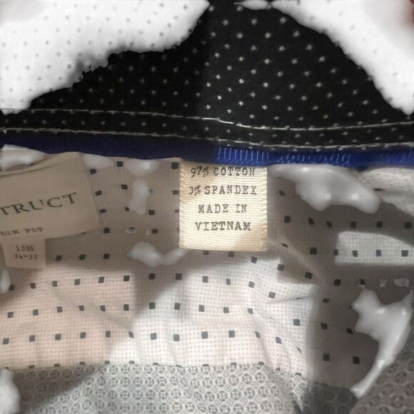 Construct grey slim fit button down shirt - Picture 3 of 7